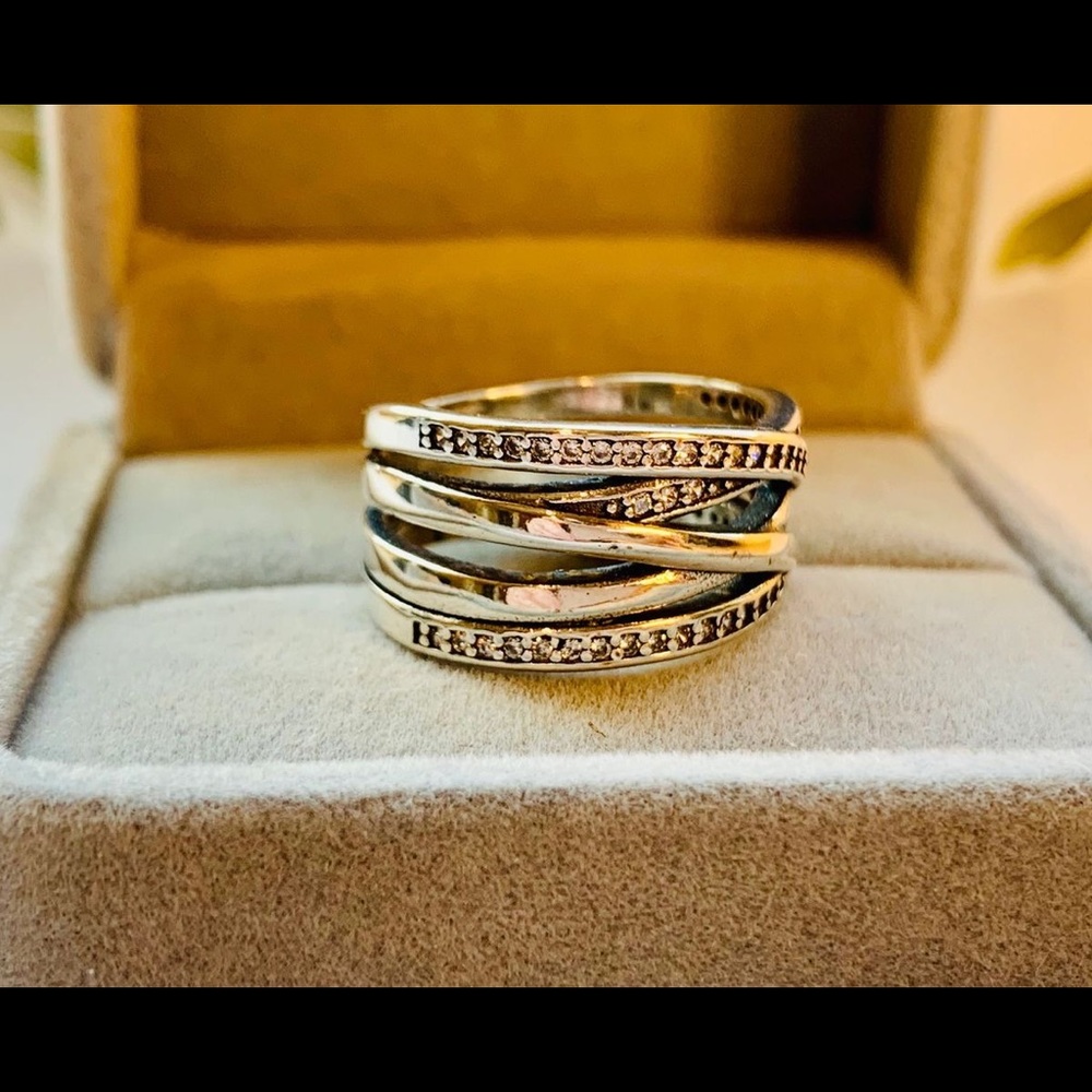 Layered Sterling Silver Band